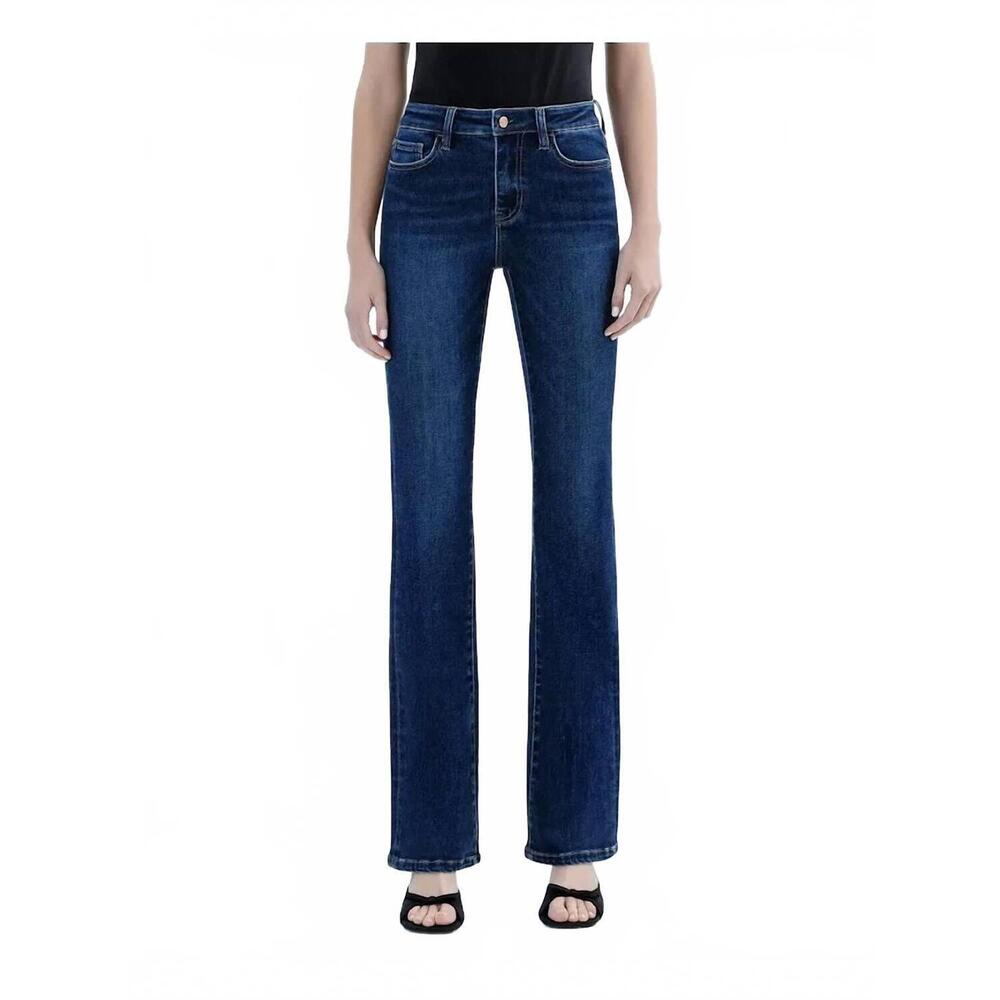 NEW VERVET BY FLYING MONKEY tummy control high rise bootcut jeans in dark wash